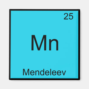 Mn - Mendeleev Roligt Grundämne Kemisymbol T-shirt Magnet