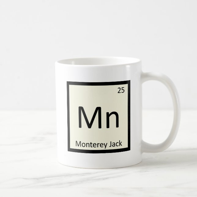 Mn - Monterey Jack Ostkemisk Periodiska Systemet Kaffemugg (Höger)