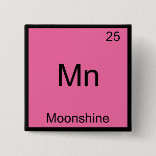 Mn - Moonshine Funny Chemistry Inslag Symbol Tee Knapp