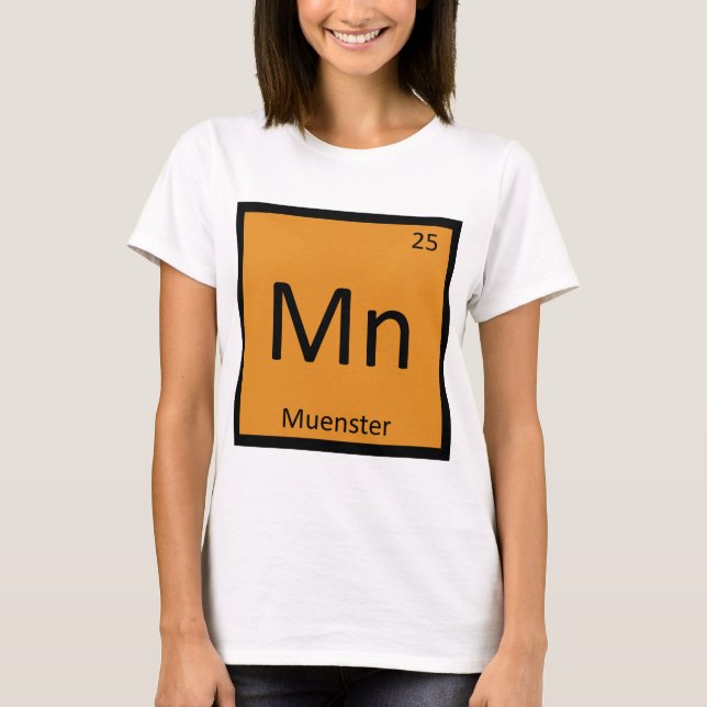 Mn - Muensterost kemi periodiska systemet Tee (Framsida)