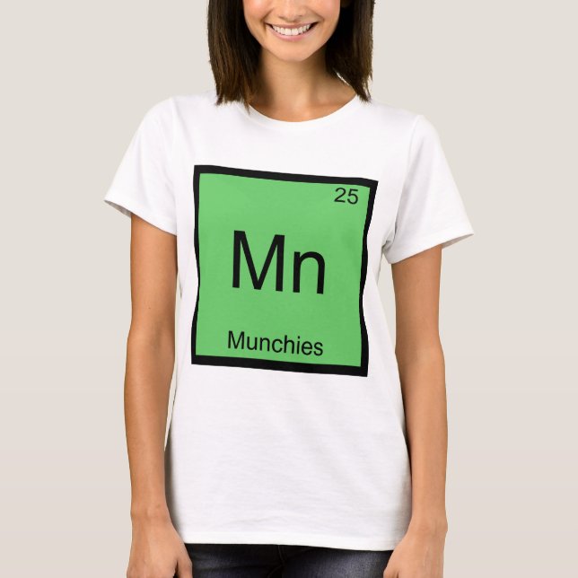 Mn - Munchies Rolig Kemiskt Element Symbol T-Shirt (Framsida)