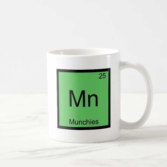 Mn - Munchies Roligt Kemiskt Element Symbol T-Shir Kaffemugg (Höger)