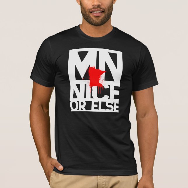 MN Nice eller annars (vitbokstäver) T Shirt (Framsida)