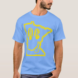 MN Ögon Minnesota Grunge Smiling Ansikte Black bac T Shirt