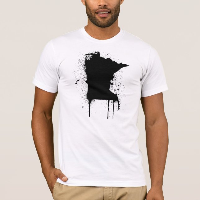 Mn-sprutmålningsfärg T-shirt (Framsida)