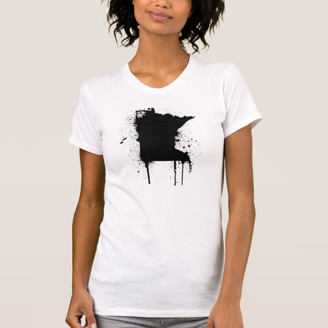 Mn-sprutmålningsfärg T-shirt (Framsida)