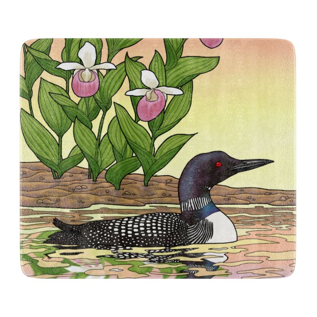 MN State Bird Flower Loon Dam Slipper (Framsidan)