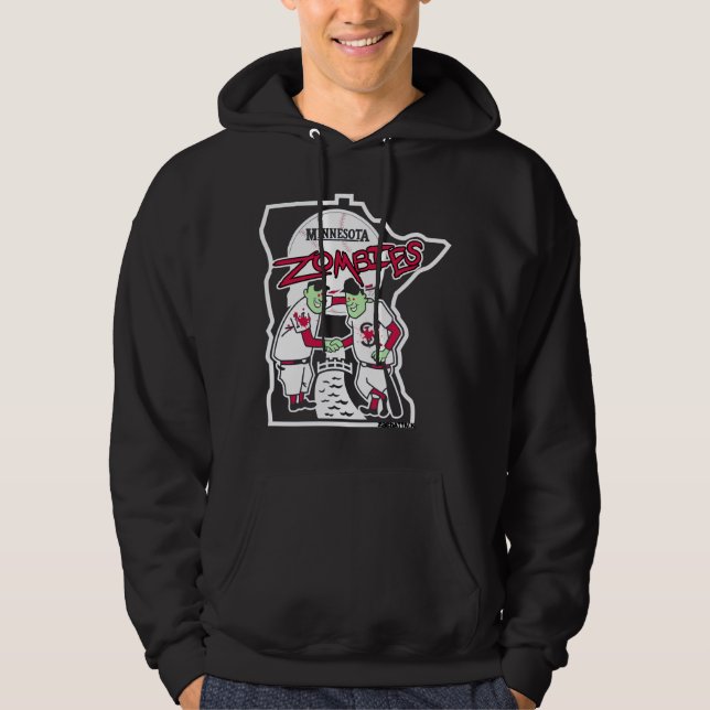 Mn-ZombiesHoodie Sweatshirt Med Luva (Framsida)