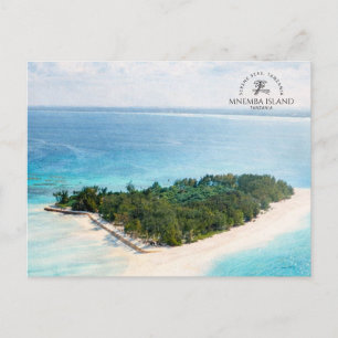 Mnemba Island, Tanzania Akvarell Kust Vykort