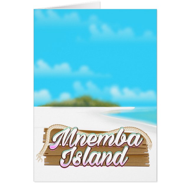 Mnemba Island travel poster Hälsningskort (Framsidan)