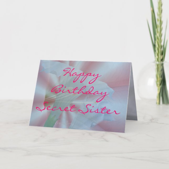 MNFl-SecSisBday- skräddarsy Kort (Framsida)