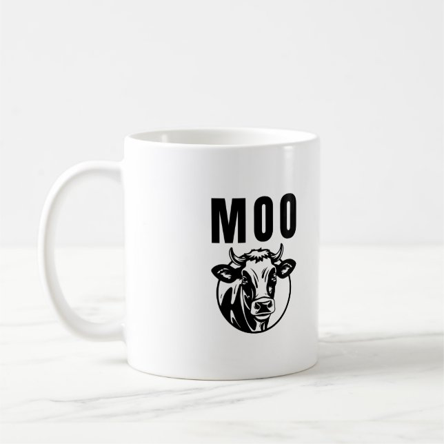 Mö jag är en ko Rolig gård Kaffemugg (Vänster)