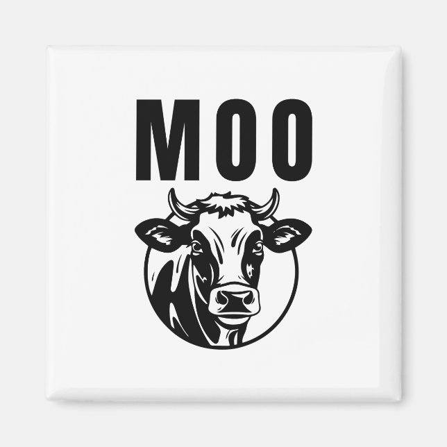 Mö jag är en ko Rolig gård Magnet (Framsidan)
