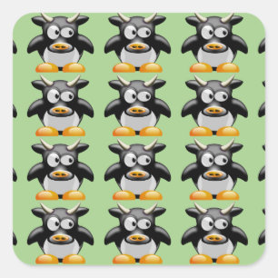 Mo-kostermärken Fyrkantigt Klistermärke