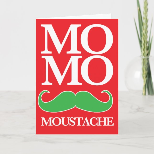 Mo Merry Mustache-kort Helgkort (Framsida)