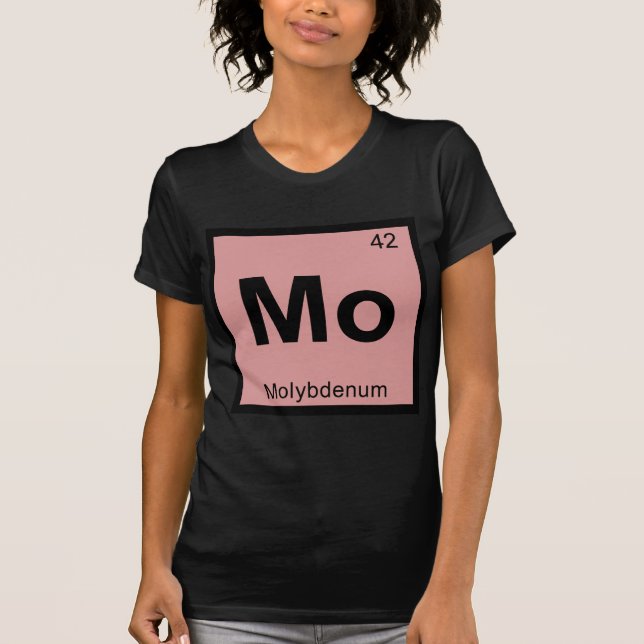 Mo - Molybdenum Kemi Periodiska Systemet Symbol T-shirt (Framsida)