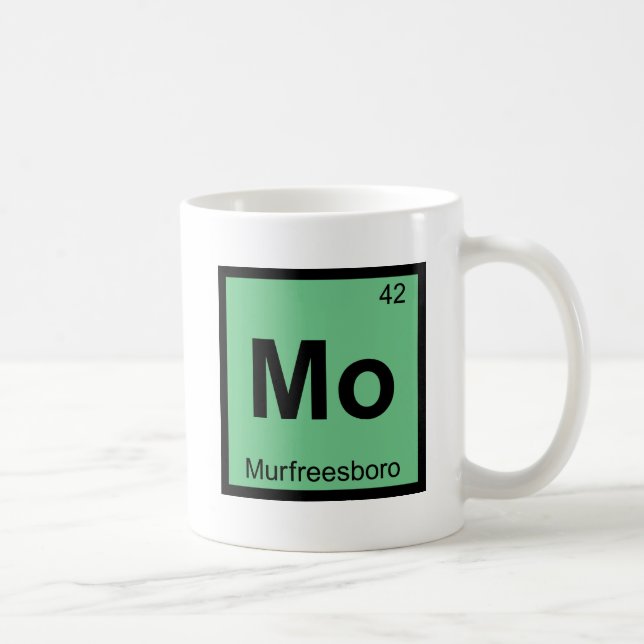 Mo - Murfreesboro Tennessee Kemisymbol Kaffemugg (Höger)