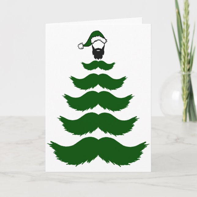 Mo Mustasch Julgransskägg Manlig Top Greener Kort (Framsida)