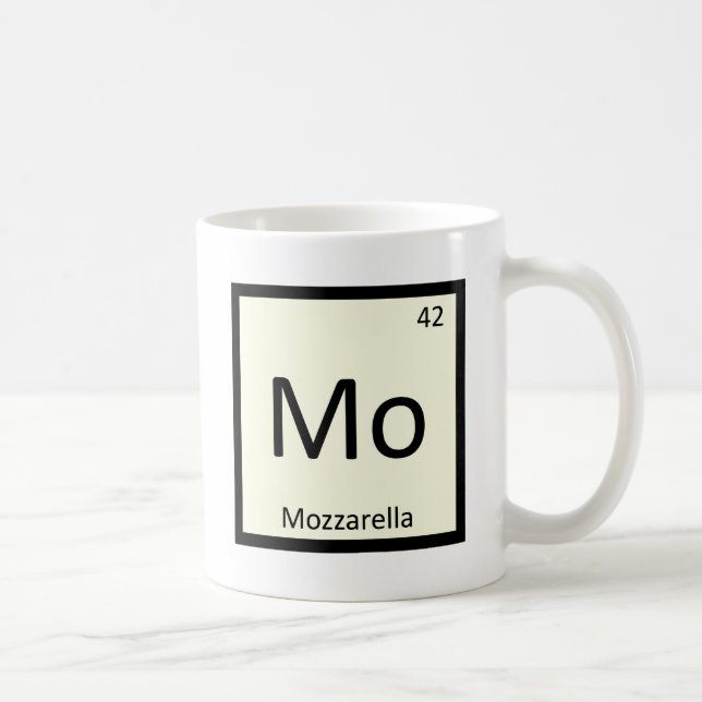 Mo - Periodiskt bord för Mozzarellaostkemi Kaffemugg (Höger)