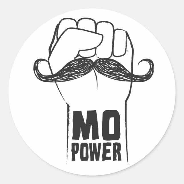 Mo Power Runt Klistermärke (Framsida)