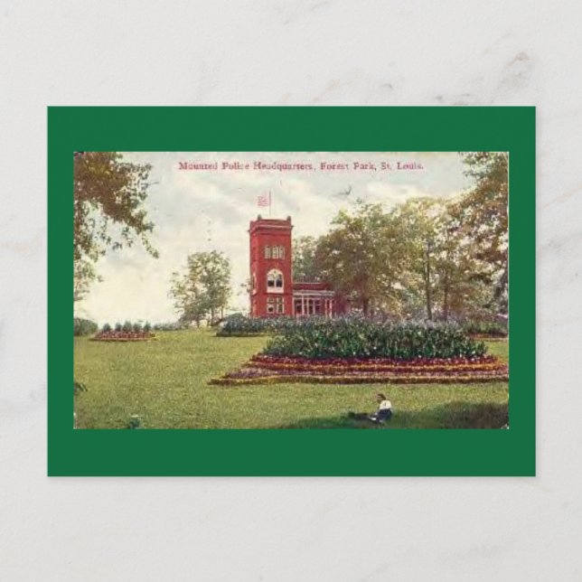 MO St. Louis Mounted Police Missouri Vykort (Framsida)