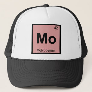 Mo - Symbol för bord för Molybdenumkemi periodis Truckerkeps