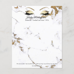 MOA Lash Makeup Stylist Guld Marble Flygblad