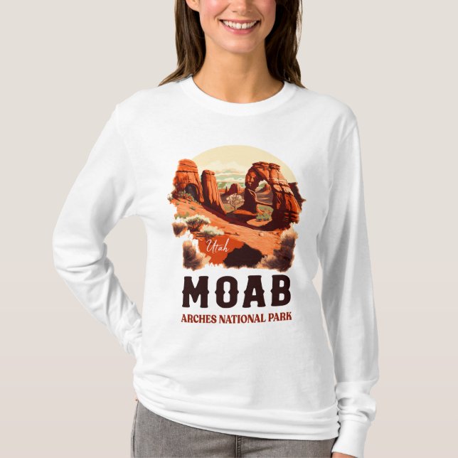 Moab Arches National Park Utah Delicate Arch Reto T Shirt (Framsida)