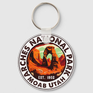 Moab Arches National Park Utah Delicate Arch Retro Nyckelring