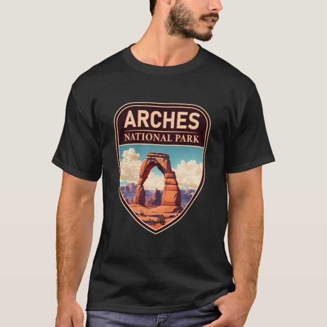 Moab Arches National Park Utah Delicate Arch Retro T Shirt (Framsida)