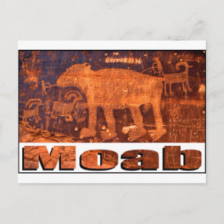 Moab Bear Petroglyph Vykort