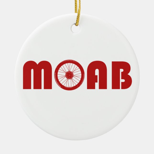Moab (Bike Wheel) Julgransprydnad Keramik (Framsidan)