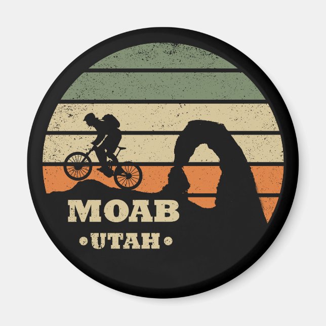 Moab mtb bergsbikning magnet (Framsidan)