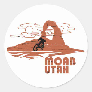 Moab mtb bergsbikning runt klistermärke