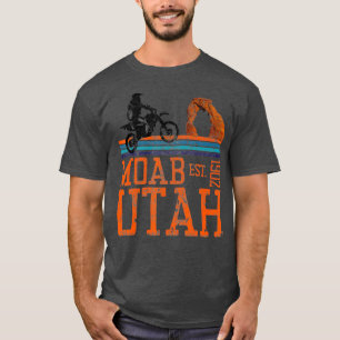 Moab Utah Arches Desert Off Road Dirt Bike Retro T Shirt