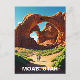 Moab Utah Arches National Park Dubbla Arch Vykort