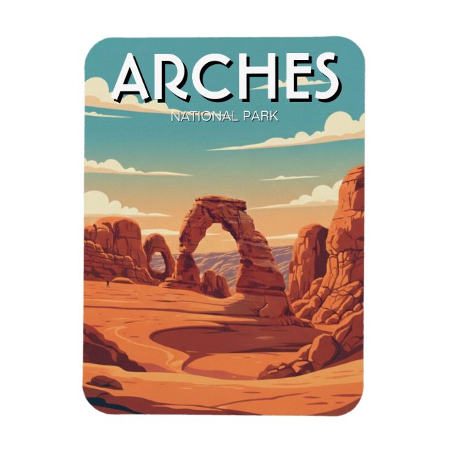 Moab Utah Arches nationalpark Delicate Arch Magnet (Vertikal)