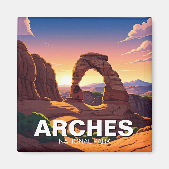 Moab Utah Arches nationalpark Magnet (Framsidan)
