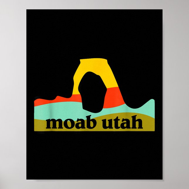 Moab utah arches nationalpark minimalist emblem poster (Framsidan)