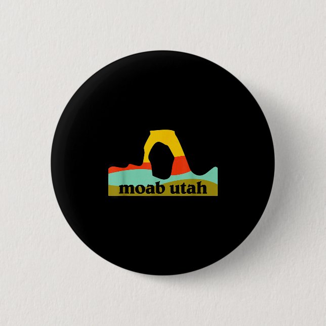Moab utah arches nationalpark minimalistisk emblem knapp (Framsida)