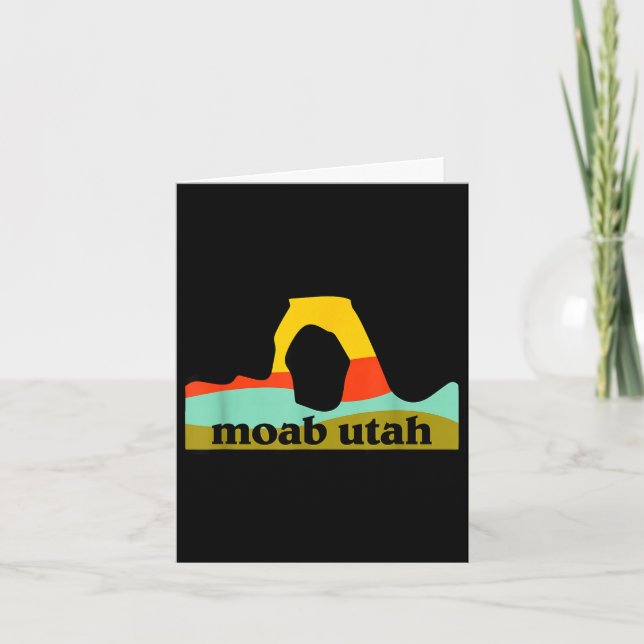 Moab Utah Arches nationalpark minimalistisk emblem Kort (Framsida)