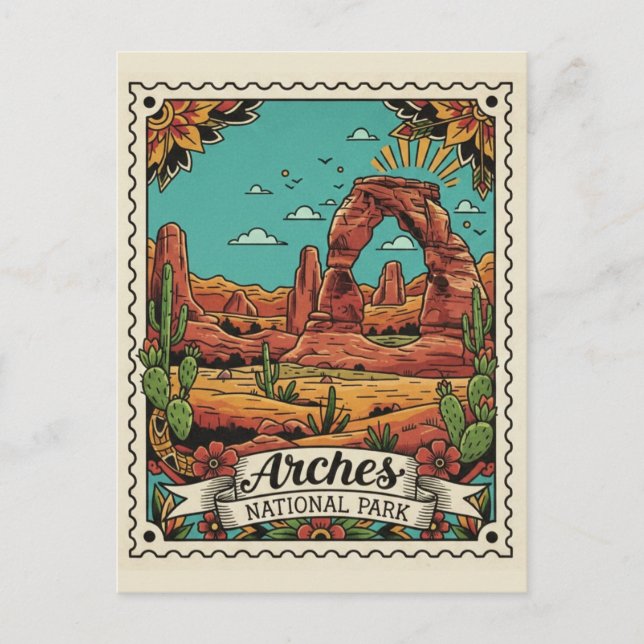 Moab Utah Arches nationalpark Vykort (Framsida)