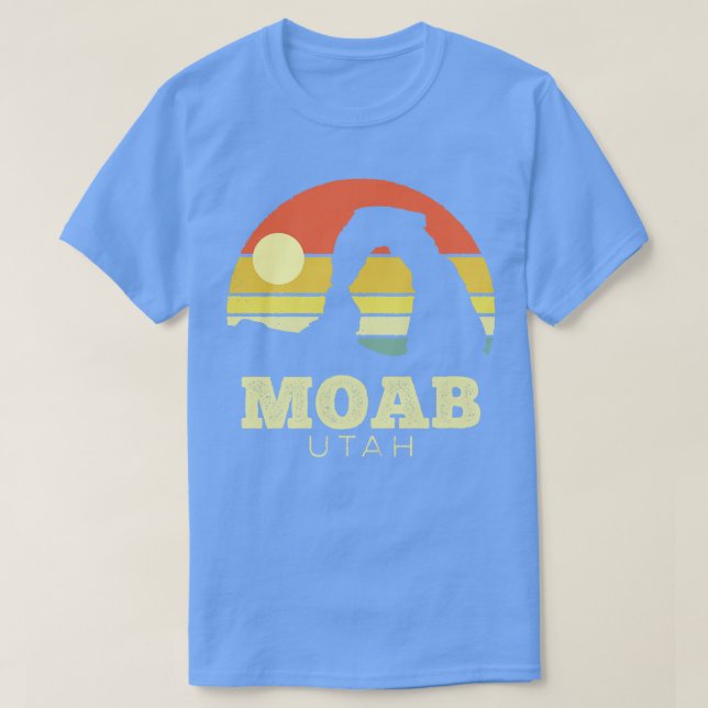 Moab Utah Arches Vintage Sunset T Shirt (Design framsida)