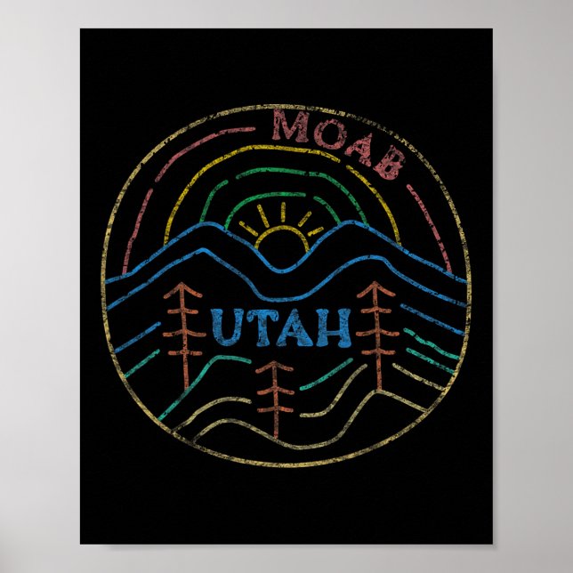 Moab Utah Beehive State National Parker Mighty 5 T Poster (Framsidan)