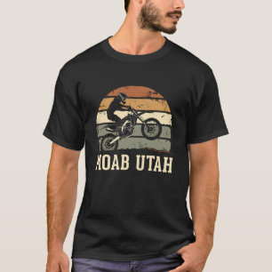 Moab Utah Dirt Bike-åkare Vintage Sunset-motiv T Shirt