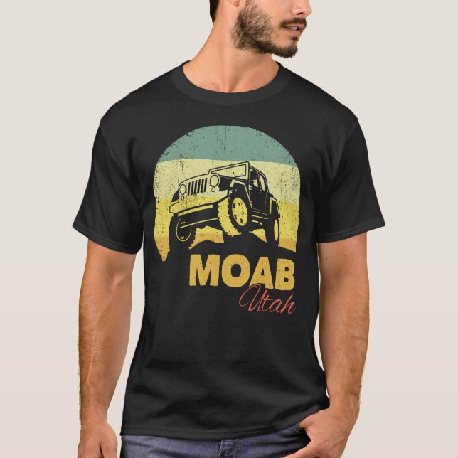 Moab Utah Gift for Off Roading - Utah Souvenir 4x4 T Shirt (Framsida)