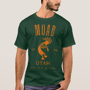 Moab Utah Kokopelli Souvenir Distress Design T Shirt