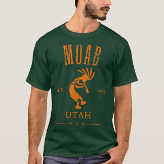 Moab Utah Kokopelli Souvenir Distress Design T Shirt