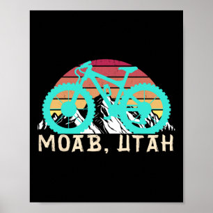 Moab Utah Mountainbike för vandring mountainbiking Poster