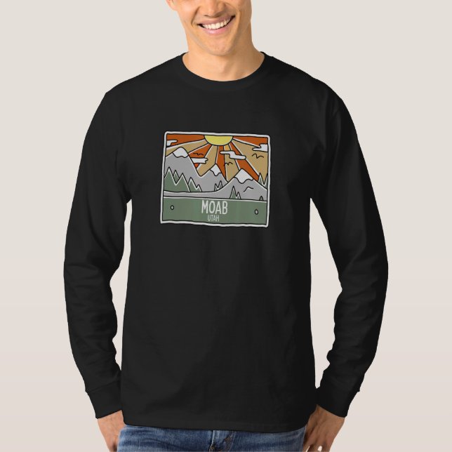 Moab Utah Mountains UT Vacation Souvenir T Shirt (Framsida)